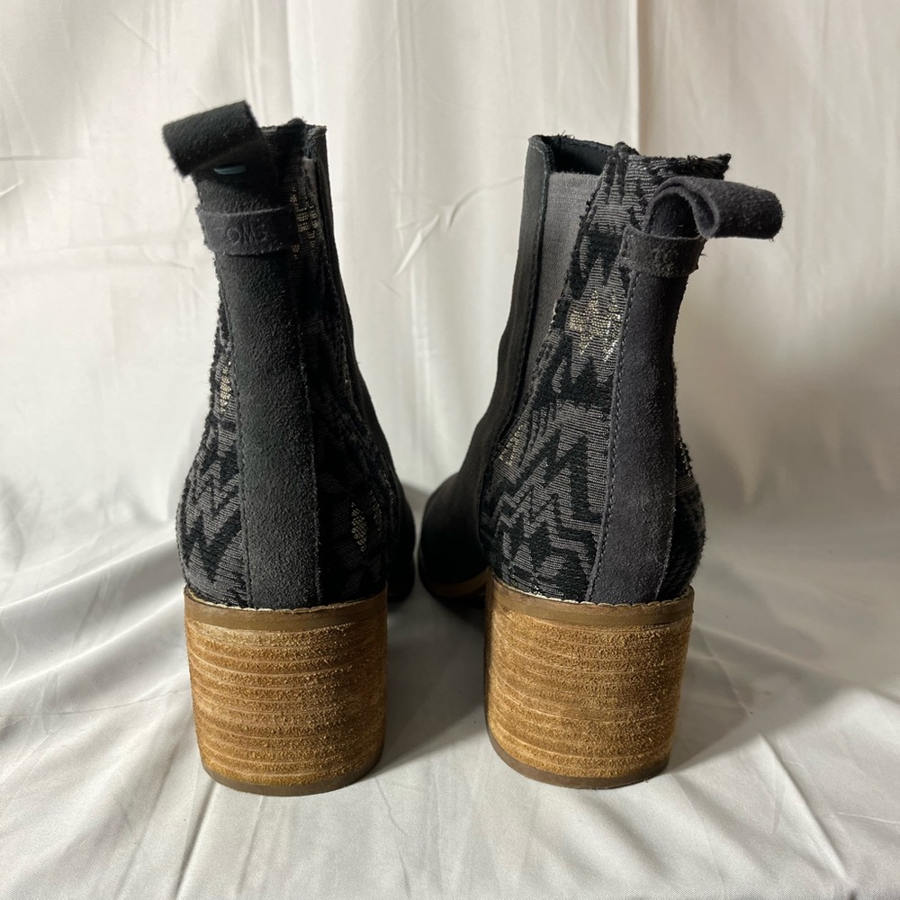 Toms Esme Forged Iron Grey & Jacquard Boots | 10 - Picture 9 of 14